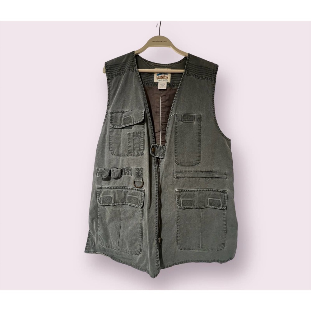 Travel Smith Fishing/Hunting/hiking Women's Vest Size Large Olive Green